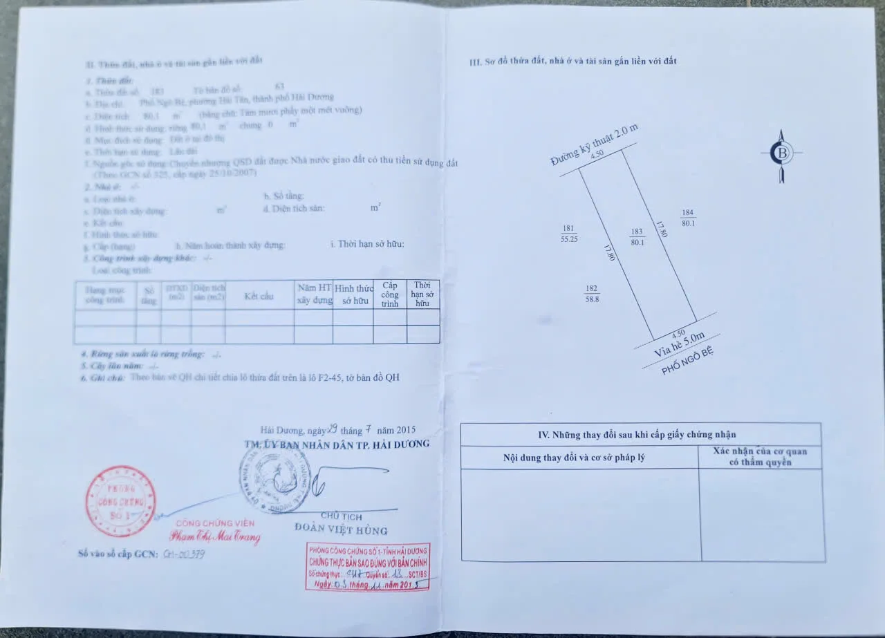 LÔ ĐẤT MẶT PHỐ NGÔ BỆ – P. TÂN HƯNG, TP. HẢI PHÒNG (5x tr/m2) - ảnh 2